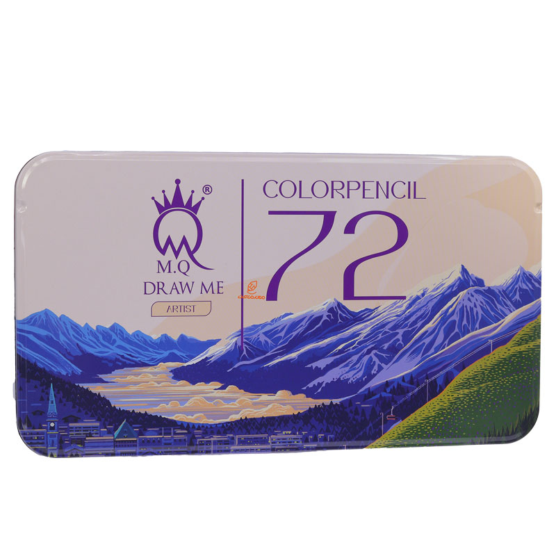 مداد رنگی 72 رنگ آرتیست جعبه فلزی طرح کوهستان ام کیو MQ