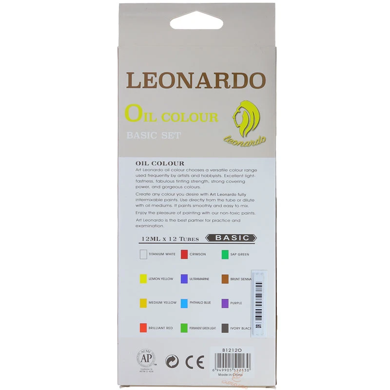 رنگ روغن 12 رنگ 12 میل لئوناردو LEONARDO (2)