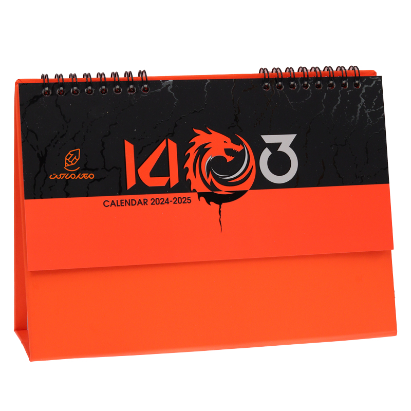 تقویم رومیزی 1403 طرح نارنجی اژدها کیا