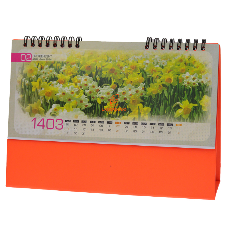 تقویم رومیزی 1403 طرح نارنجی اژدها کیا (1)