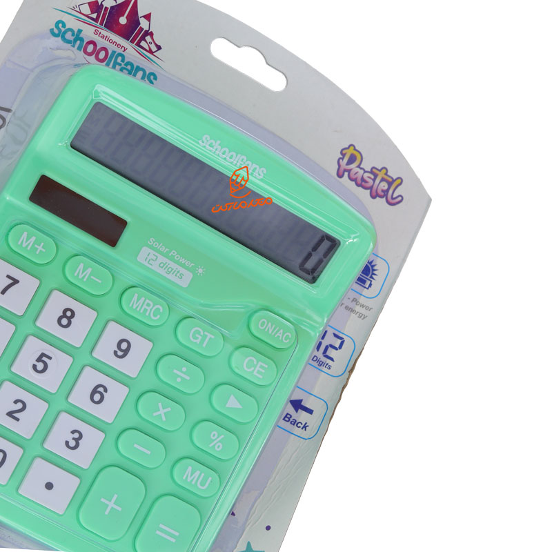 ماشین حساب رومیزی رنگی 12 رقم مدل 92900 اسکول فنس SCHOOLFANS (1)