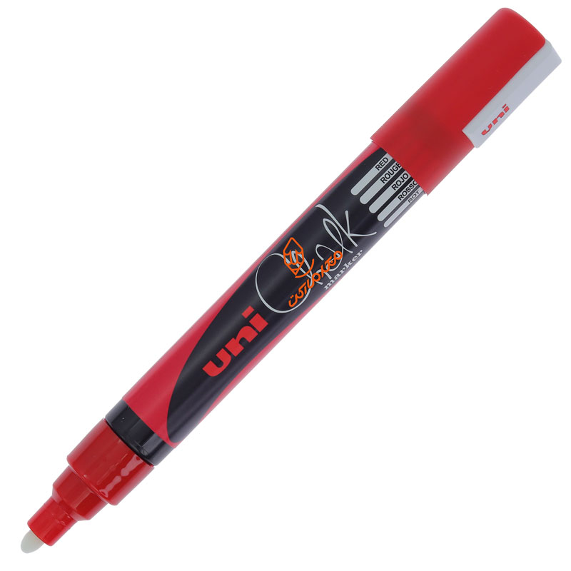 ماژیک گچی 5 میل قرمز یونی UNI