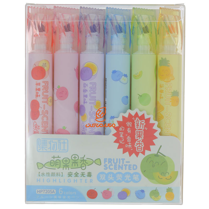 ماژیک علامت زن 6 رنگ دوسر عطری HP7205