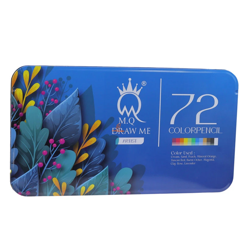مداد رنگی 72 رنگ آرتیست جعبه فلزی طرح برگ ام کیو MQ (2)