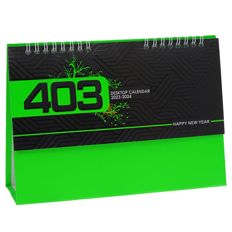 تقویم رومیزی 1403 مدل اسپات سبز کیا