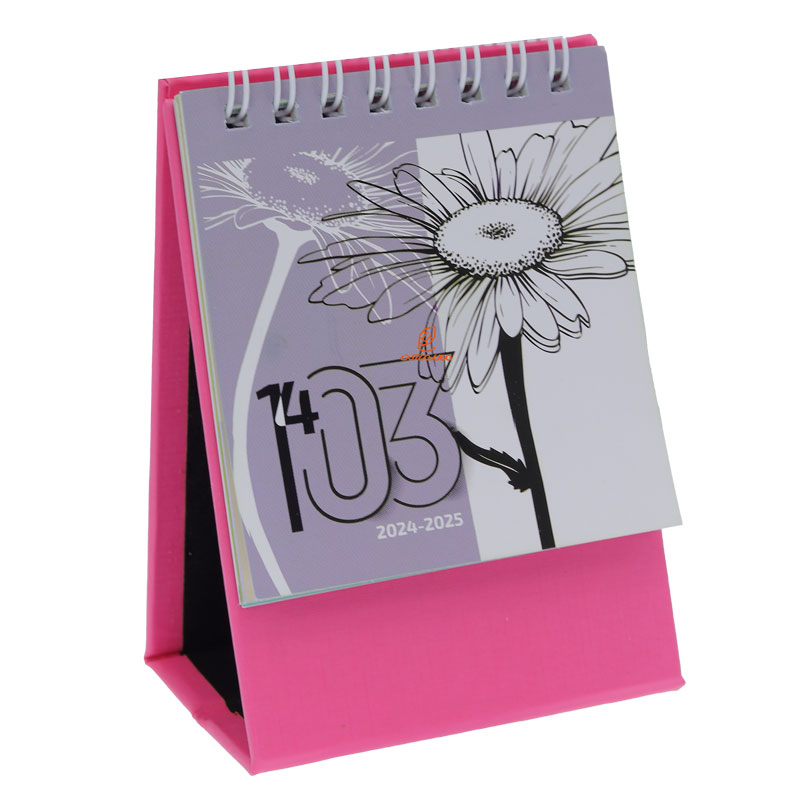 تقویم رومیزی 1403 صورتی مدل یونیک کلیپس CLIPS