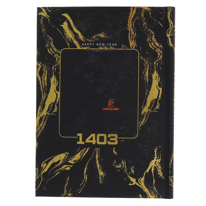 سالنامه (سررسید) 1403 مدل پارمیس مشکی طلایی کیا