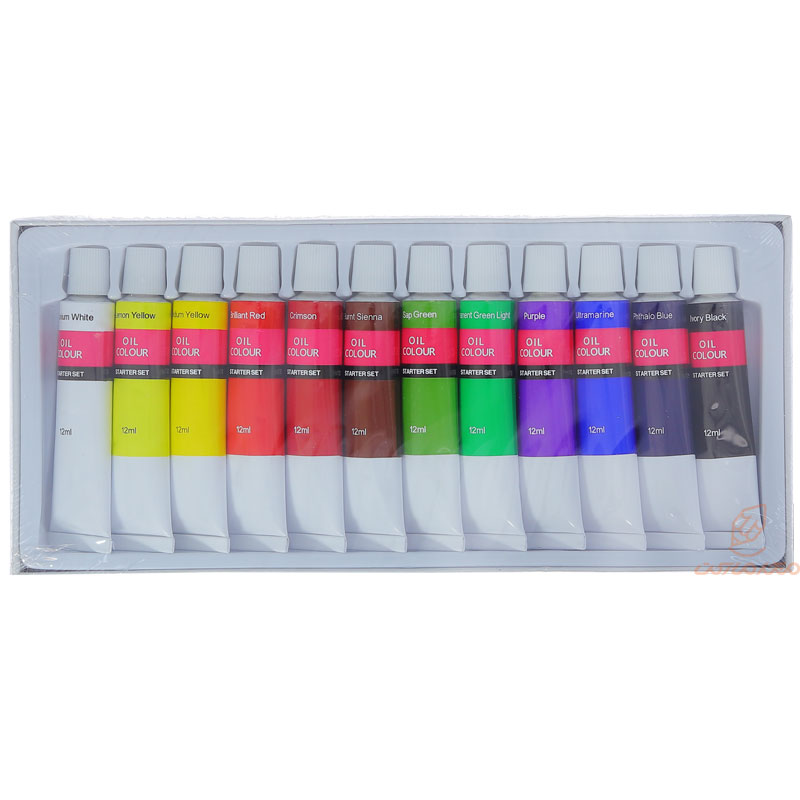 رنگ روغن 12 رنگ لئوناردو