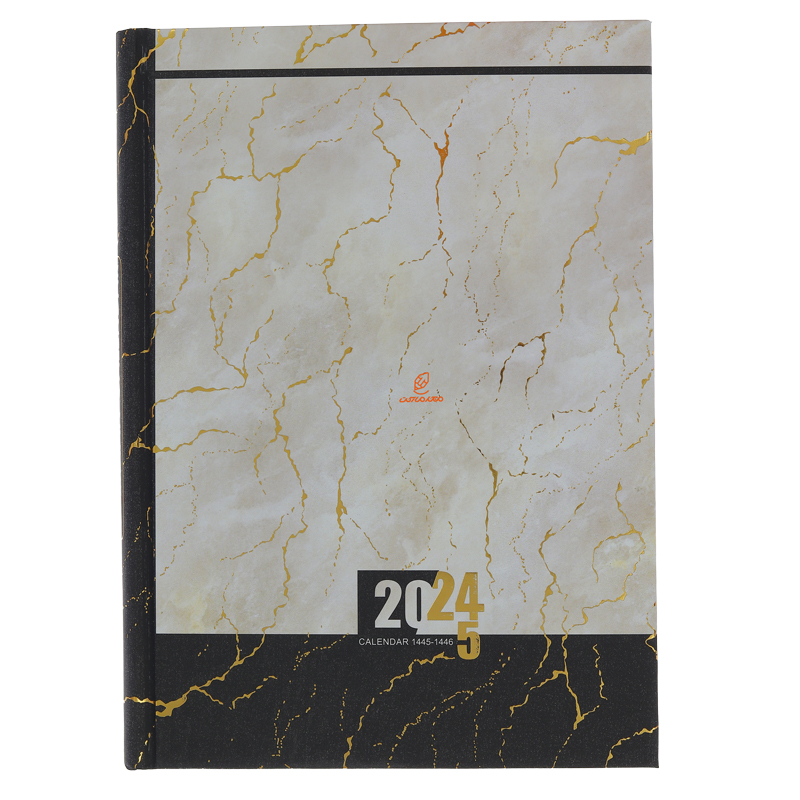 سالنامه (سررسید) 1403 مدل پارمیس سفید طلایی کیا (1)