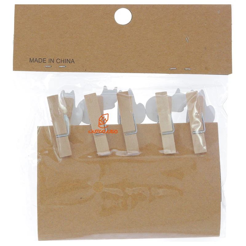 گیره چوبی فانتزی 10 عددی طرح گربه شاخ دار WOODEN CLIP (2)