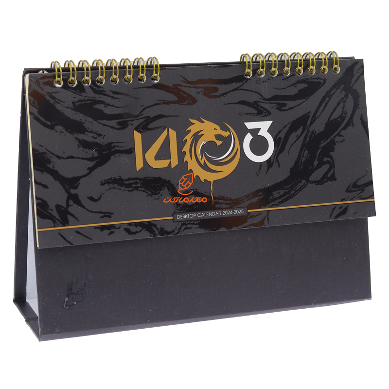 تقویم رومیزی 1403 طرح مشکی اژدها کیا