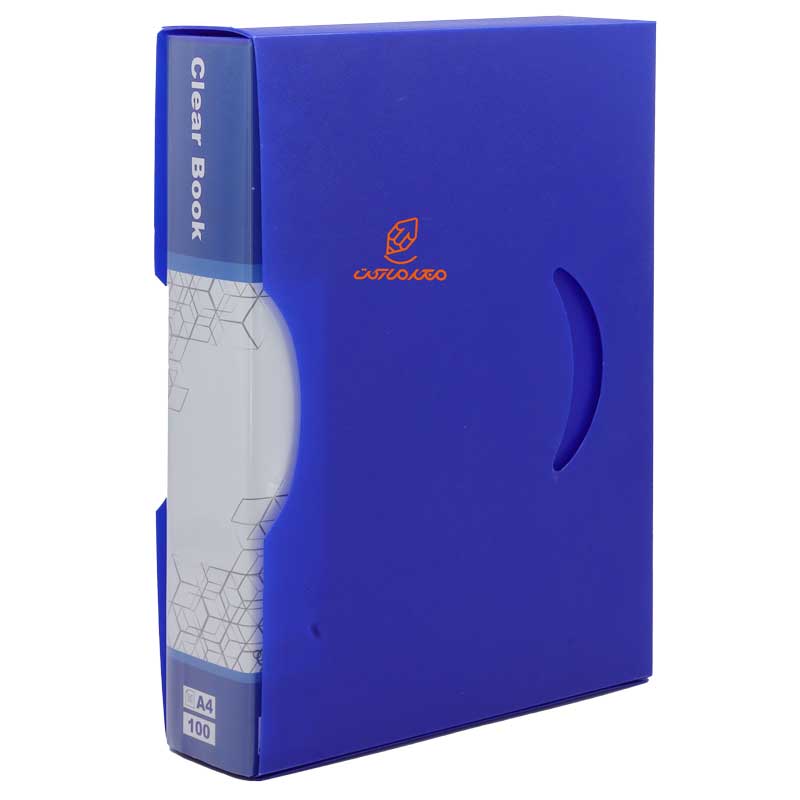 کلربوک 100 برگ قاب دار مدل 507 آبی آرت نگین