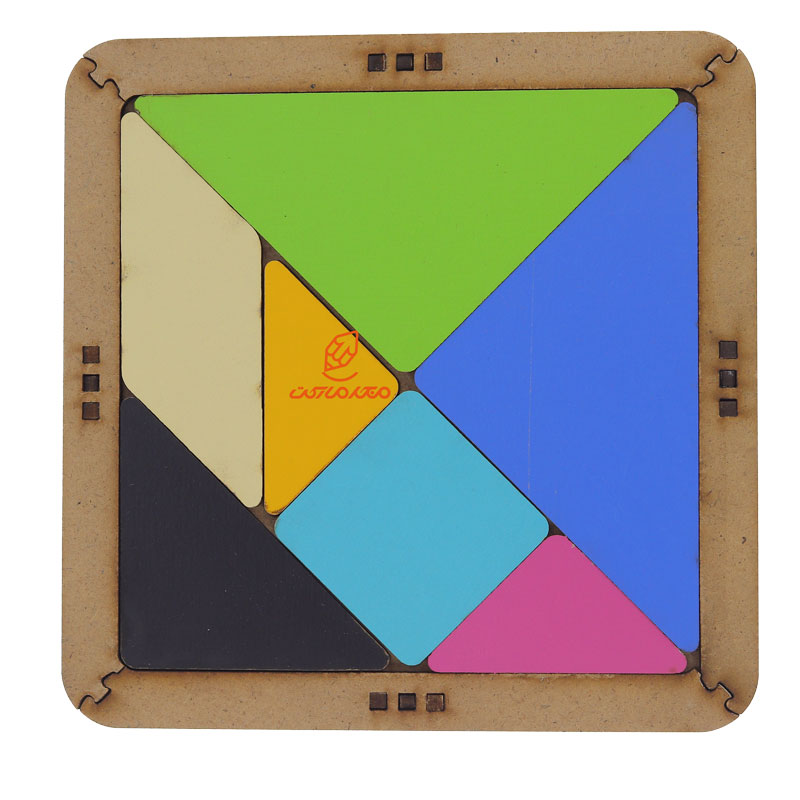 بازی فکری چوبی تانگرام 7 تکه