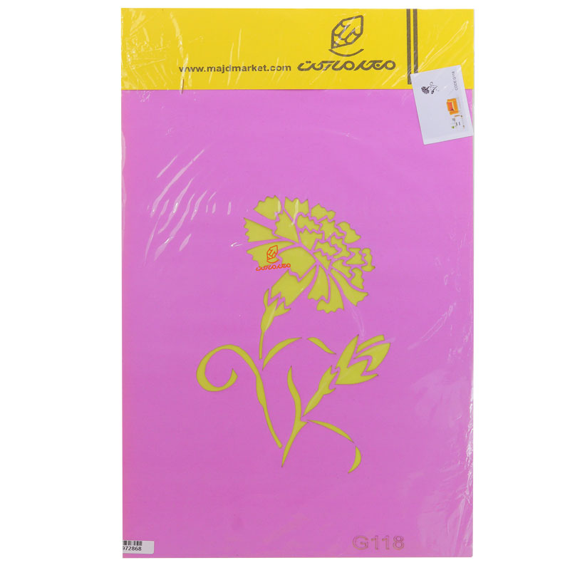 شابلون استنسیل 3040 طرح گل کد G118 مجد