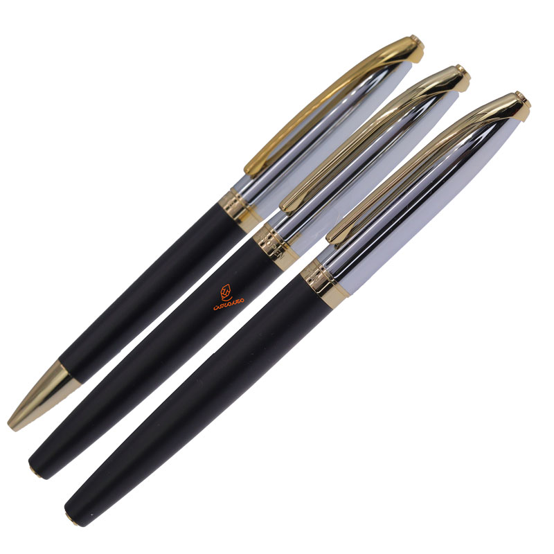 ست خودکار، خودنویس و روان نویس نیمه لاکی طلایی یوروپن مدل RING