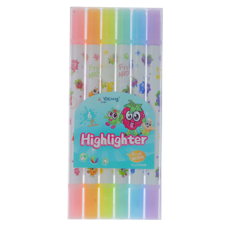 ماژیک علامت گذار دوسر پاستلی 6 رنگ 5008 یالونگ YALONG