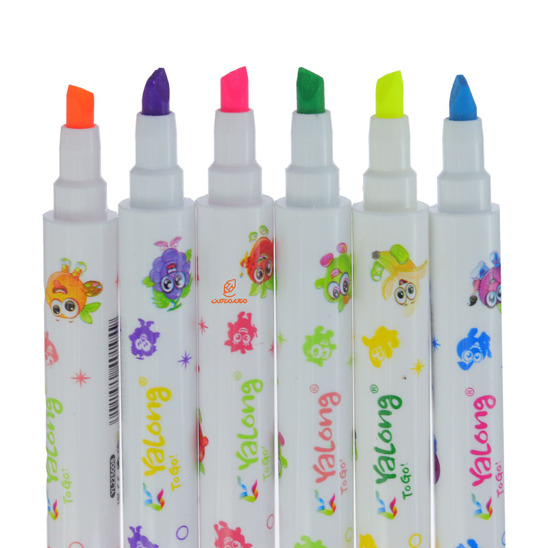 ماژیک علامت گذار دوسر پاستلی 6 رنگ 5008 یالونگ YALONG (5)