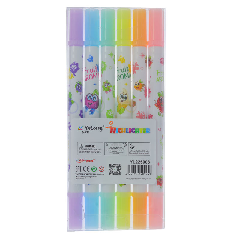 ماژیک علامت گذار دوسر پاستلی 6 رنگ 5008 یالونگ YALONG (3)