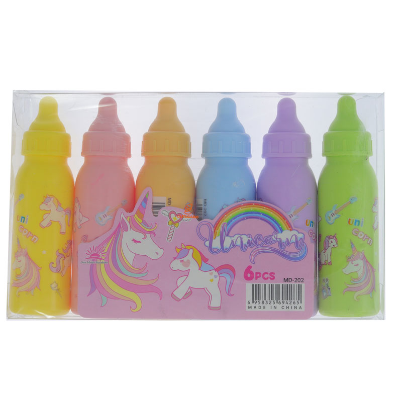 ماژیک علامت گذار 6 رنگ طرح شیشه شیر(یونی کورن) 202 (2)