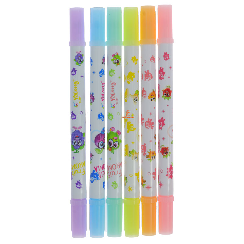 ماژیک علامت گذار دوسر پاستلی 6 رنگ 5008 یالونگ YALONG (4)