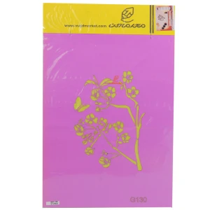 شابلون استنسیل 30*40 طرح درخت و پروانه کد G130 مجد
