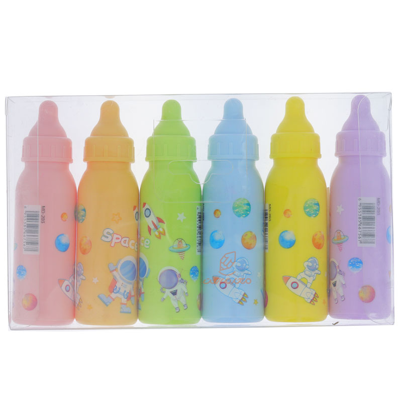 ماژیک علامت گذار 6 رنگ طرح شیشه شیر(فضانورد) 203 (2)