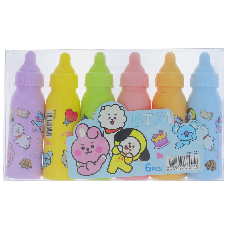 ماژیک علامت گذار 6 رنگ طرح شیشه شیر(گوسفند) 201