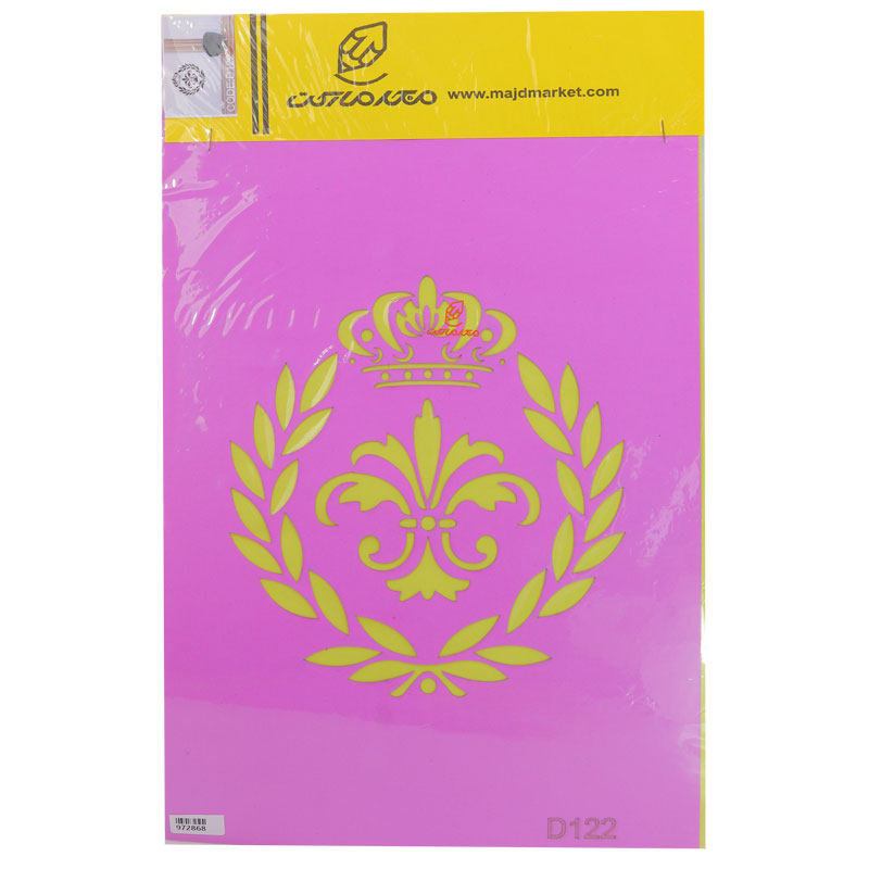 شابلون استنسیل 30*40 طرح تاج کد D122 مجد