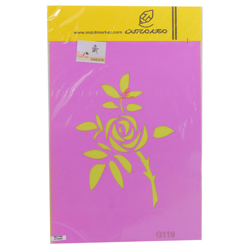 شابلون استنسیل 30*40 طرح گل کد G119 مجد