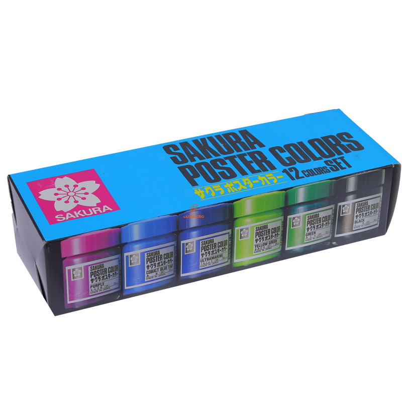 گواش 12 رنگ مدل PW12 ساکورا SAKURA