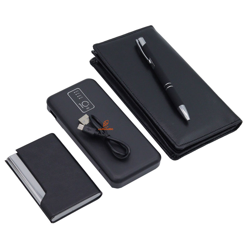 ست مدیریتی چهار تکه (پاور بانک+کیف پول+خودکار+جاکارتی) ایلیا (4)