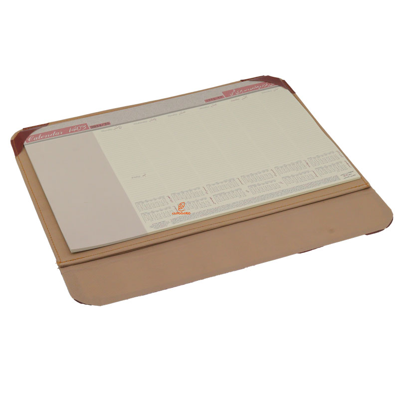 تقویم رومیزی 1403 قهوه ای تیره مدل دستیار منشی ایلیا (2)