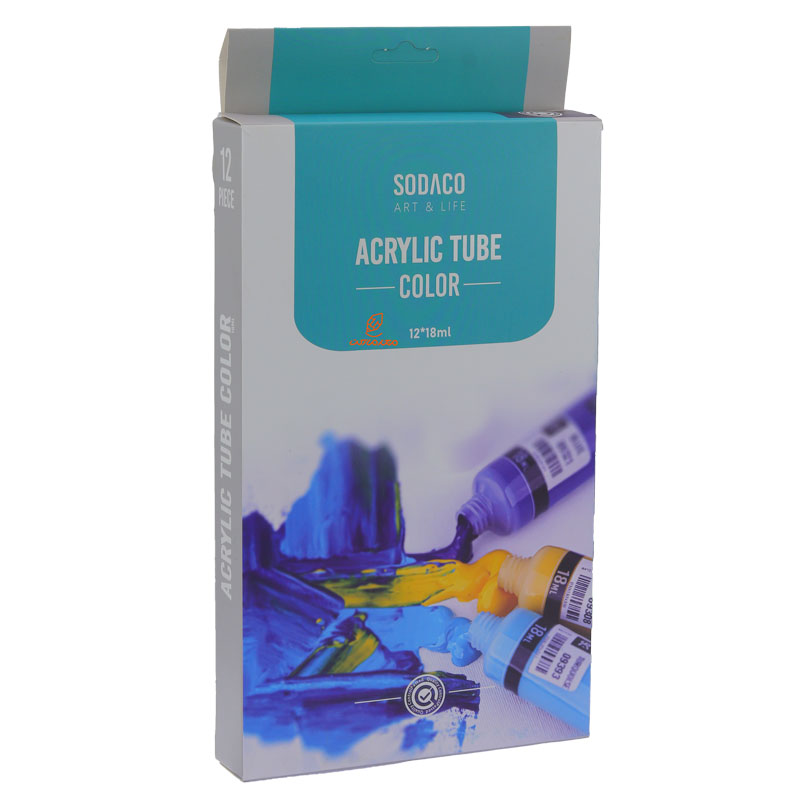 اکریلیک 12 رنگ ساده 18 میل سوداکو SODACO (2)
