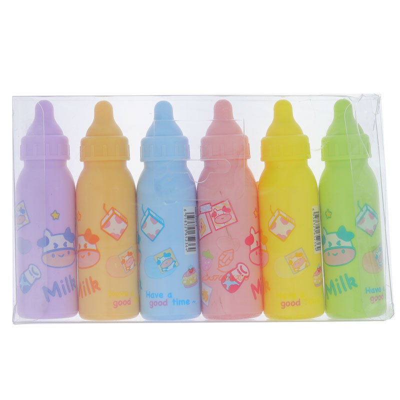 ماژیک علامت گذار 6 رنگ طرح شیشه شیر(گاو) 1-199 (2)