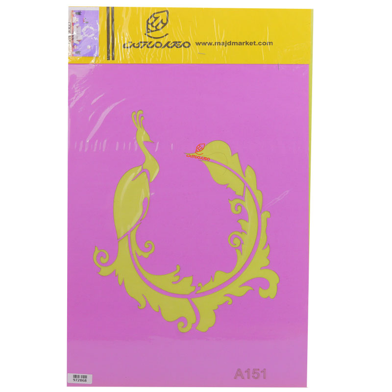 شابلون استنسیل 30*40 طرح طاووس کد A151 مجد