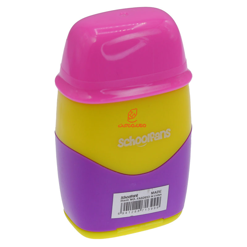 تراش پاک کن دار آدمک زرد 92653 اسکول فنس SCHOOLFANS (3)