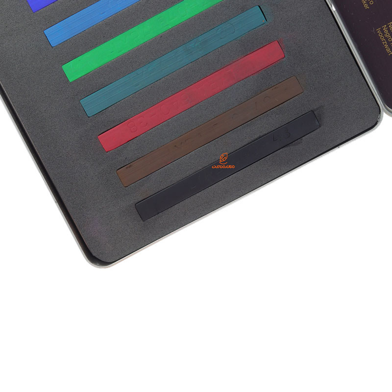 پاستل گچی 12 رنگ جعبه فلزی مدل POLYCRAYONS لیرا LYRA (5)