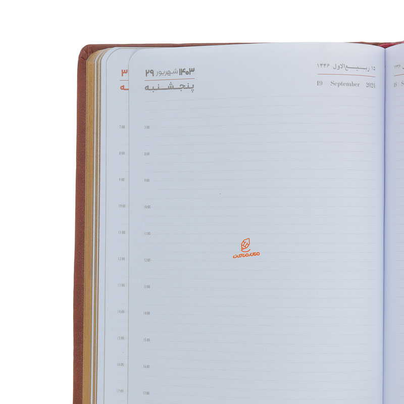 سالنامه (سررسید) 1403 وزیری ترمو حاشیه گل دار عرش (1)