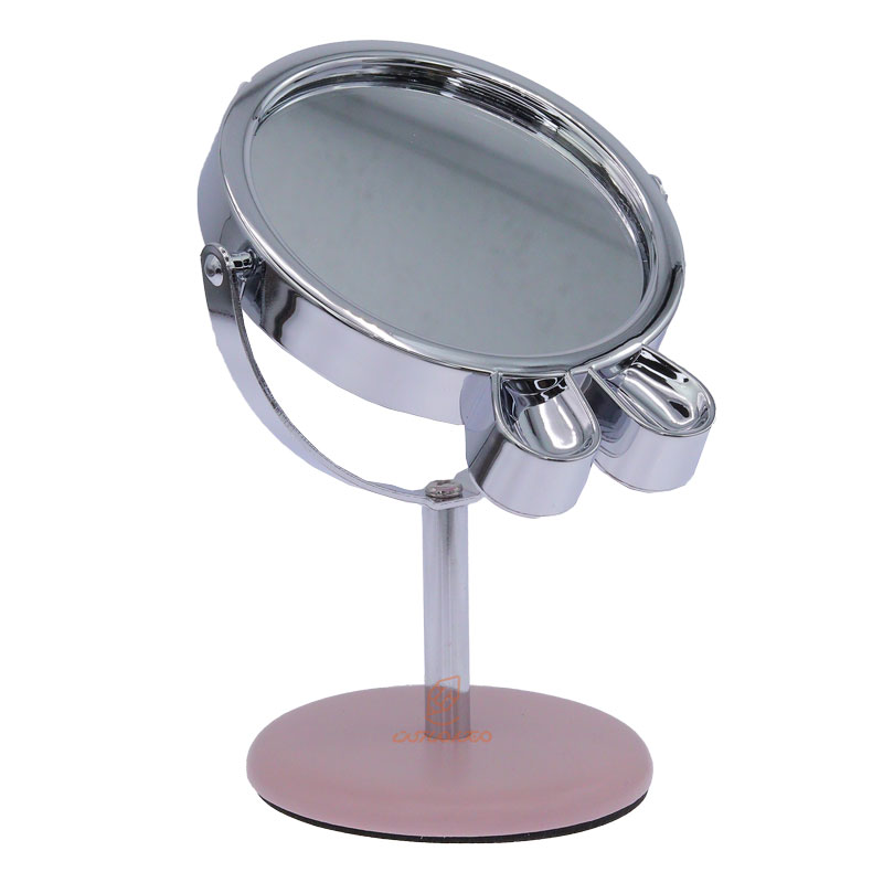 آینه پایه دار طرح خرگوش و دسته گل صورتی 2198 (2)