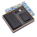 ست مدیریتی 4 تکه (کیف پالتوی+کیف پول، خودکار+جالیدی) چرم کد 74 عرش (1)
