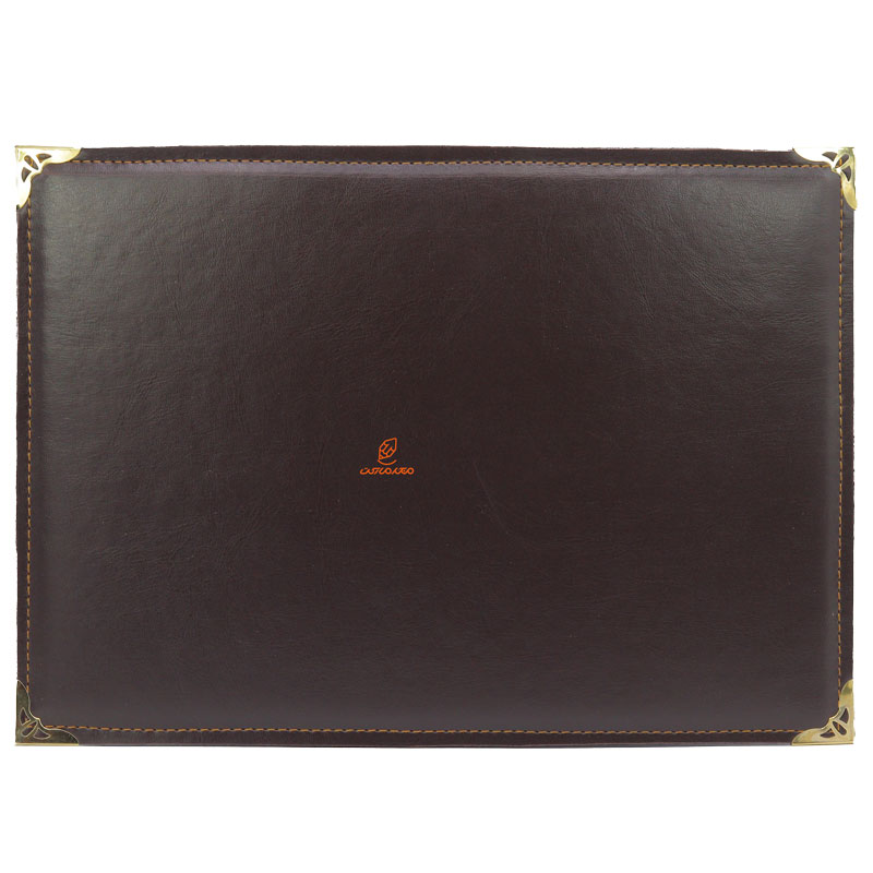 زیردستی چرم (مصنوعی) خوشنویسی قهوه ای تیره (3)