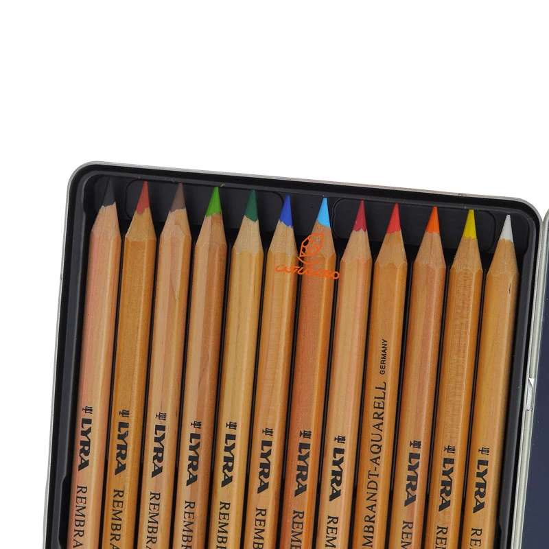 مداد رنگی آبرنگی 12 رنگ جعبه فلزی مدل REMBRANDT AQUARELL لیرا LYRA (5)