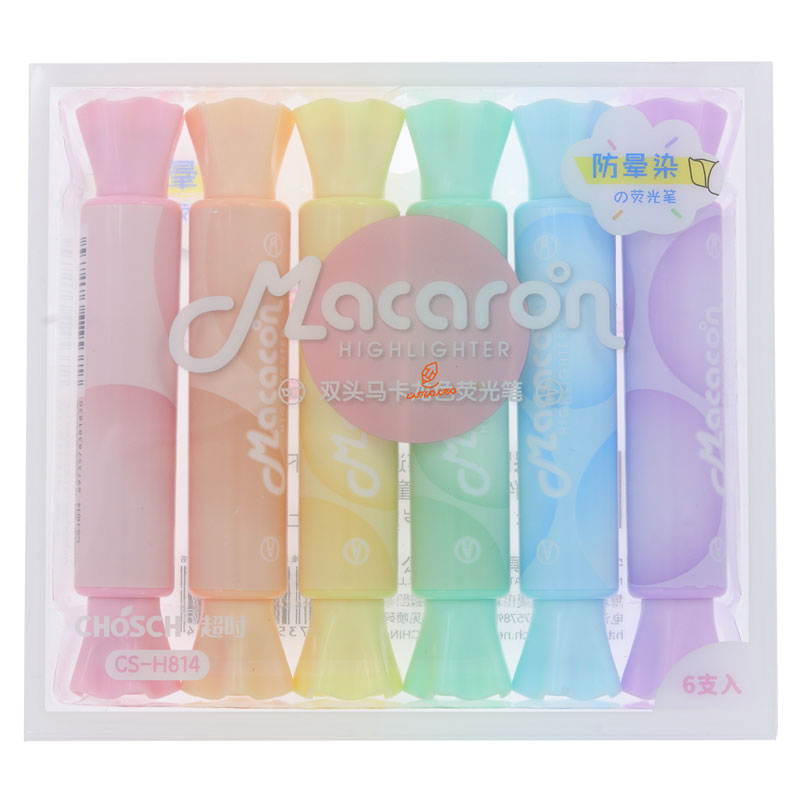 ماژیک علامت گذار 6 رنگ فانتزی طرح شکلات 804 MACAROIN