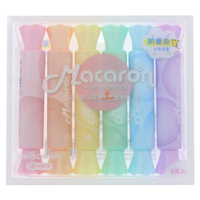 ماژیک علامت گذار 6 رنگ فانتزی طرح شکلات 804 MACAROIN (3)