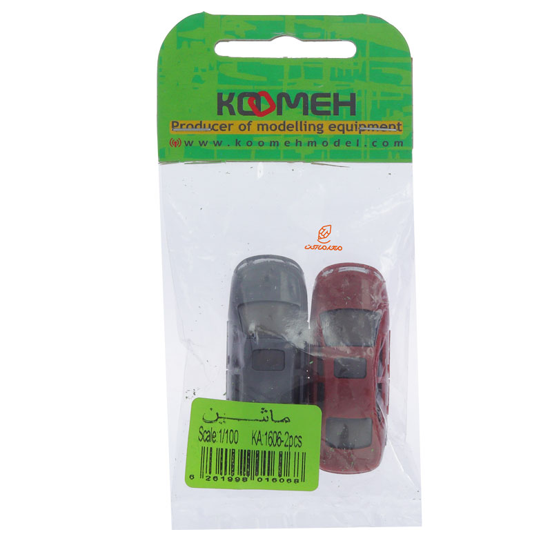 ماکت ماشین 2 عددی (مشکی-قرمز) کومه