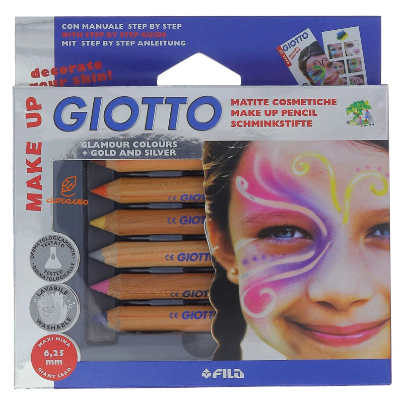 مداد گریم 6 رنگ مدل براق 470800 جیوتو GIOTTO (2)