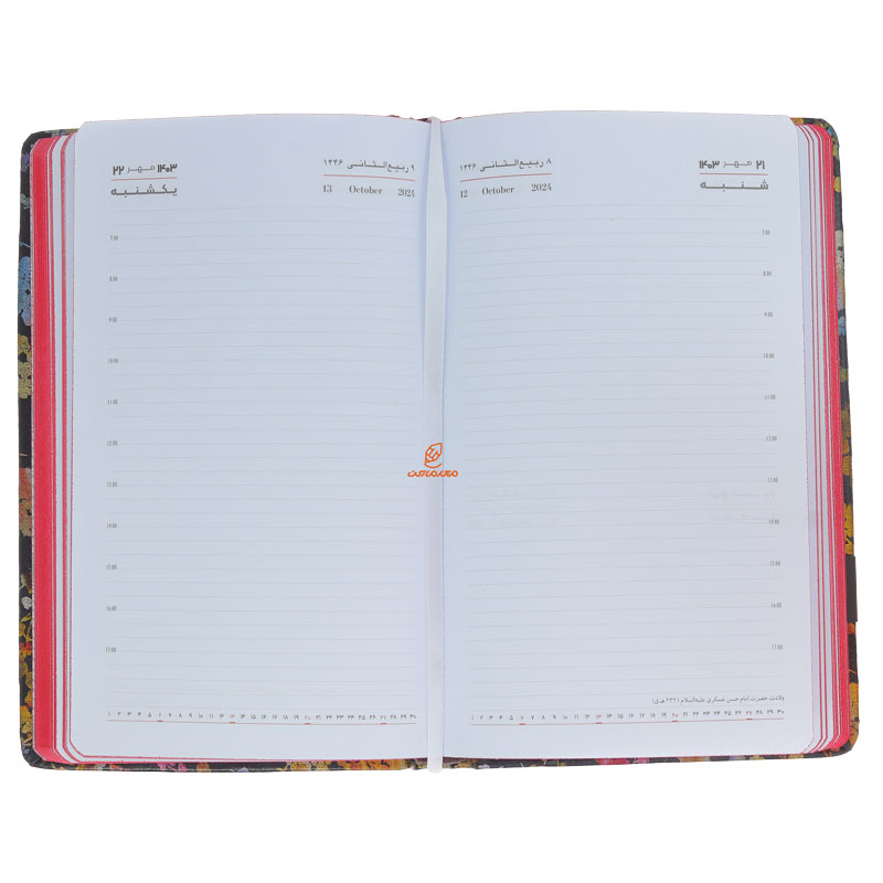 سالنامه (سررسید) 1403 اروپایی مخملی جلد مشکی عرش (1)