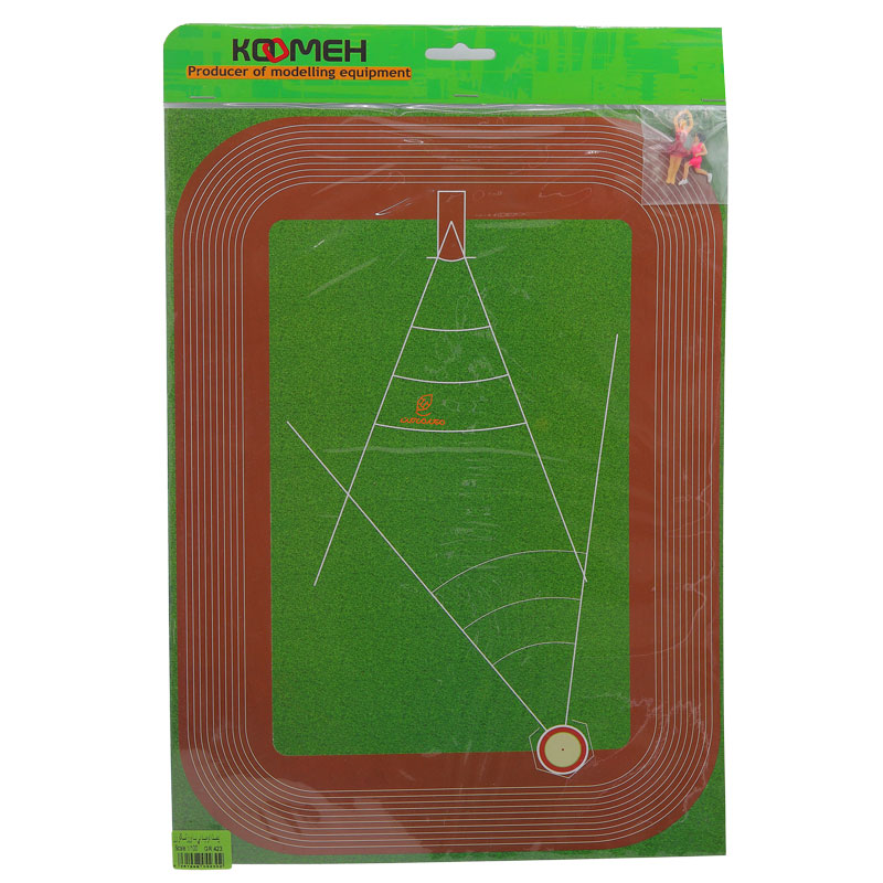 پیست دو و میدانی با ورزشکار زن کومه