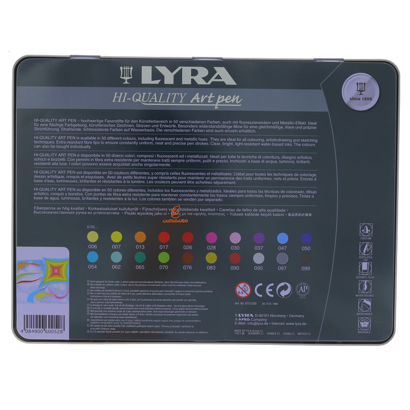 ماژیک طراحی حرفه ای 20 رنگ مدل ART PEN لیرا LYRA (3)