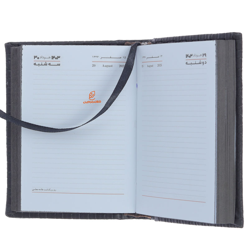 سالنامه (سررسید) جیبی 1403 پوست ماری مشکی کد 1 عرش (4)
